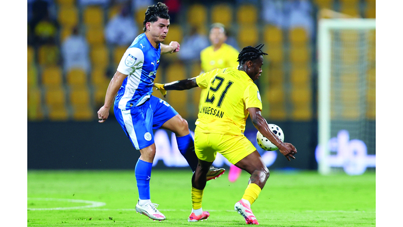 النصر خسر أمام الوصل في استاد زعبيل في الجولة السادسة للدوري. تصوير: سالم خميس