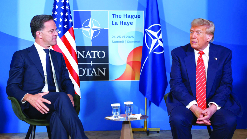 مارك روته خاطب ترامب قائلاً: &laquo;بابا&raquo;. رويترز