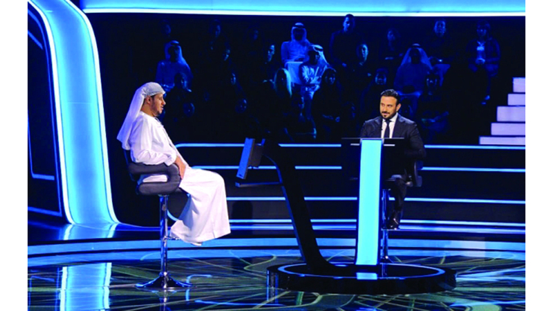 خولي والغفلي خلال حلقة الإثنين من «من سيربح المليون». من المصدر