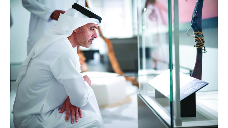 هزاع بن زايد أجرى جولة شملت مختلف مرافق المتحف. من المصدر