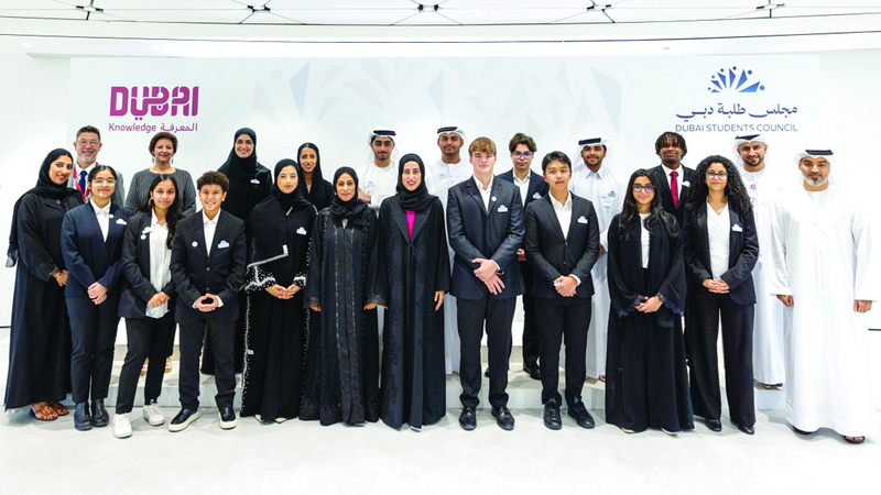 جانب من الاجتماع الأول لمجلس طلبة دبي. من المصدر