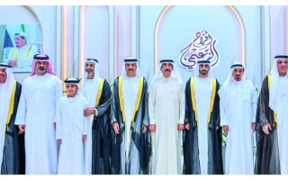 الصورة: حكام عجمان وأم القيوين ورأس الخيمة يحضرون أفراح النعيمي