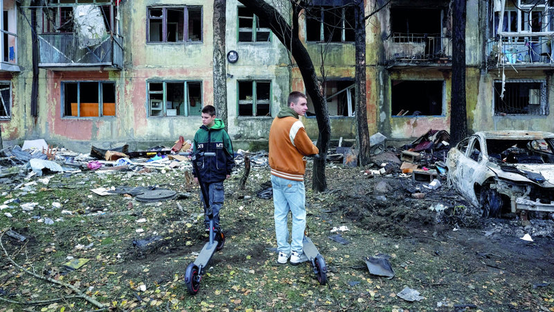 هجوم روسي مدمر على مدينة أوكرانية. رويترز