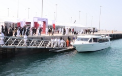 الصورة: تدشين خط ملاحي بين قطر والبحرين في أول ربط بحري في المنطقة