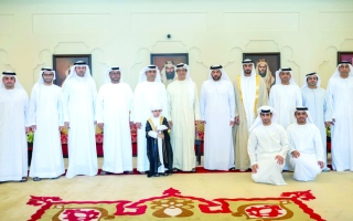 الصورة: منصور بن زايد يحضر أفراح الرميثي