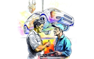 الصورة: رجل يتلاعب في بيانات سيارة معمّم عليها ويبيعها بـ 500 ألف درهم