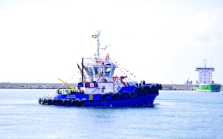 الصورة: «دي بي ورلد» تبدأ عملياتها في ميناء طرطوس