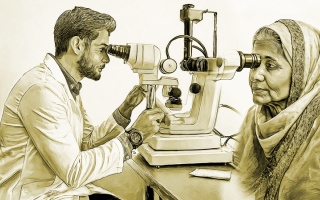 الصورة: اعتلال الشبكية والمياه البيضاء يُهدّدان «أم وائل» بفقدان البصر