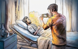 الصورة: لقطات من المقابر.. أسر تُفاجَأ بصور لأبنائها المتوفين على منصات عامة