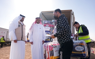 الصورة: «الشارقة الخيرية» تدعم 700 أسرة متعففة في الأردن بمساعدات شتوية