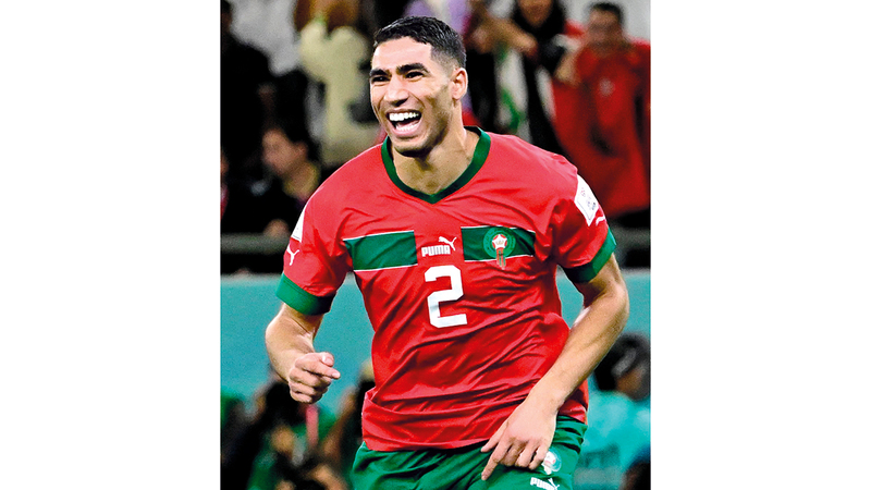 المغربي أشرف حكيمي. أ.ف.ب