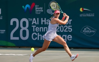 الصورة: مفاجآت مبكرة في «دولية الحبتور للتنس».. خروج المصنفة الأولى