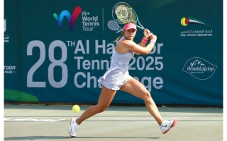 الصورة: خروج المصنفة الأولى من الأدوار التأهيلية في «دولية الحبتور للتنس»