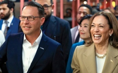 الصورة: حاكم ولاية بنسلفانيا ينتقد «أكاذيب» كامالا هاريس