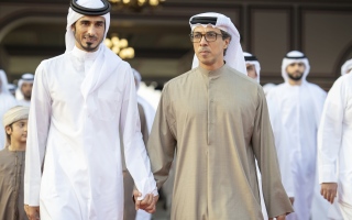 الصورة: منصور بن زايد يشهد بطولة العالم للخيل العربية في الدوحة