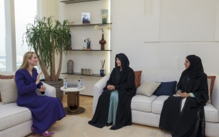 الصورة: لطيفة بنت محمد تبحث سبل التعاون مع السيدة الأولى لجمهورية الإكوادور