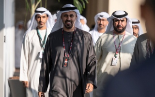 الصورة: ذياب بن محمد بن زايد يشهد فعاليات اليوم الختامي من سباق جائزة الاتحاد للطيران الكبرى للفورمولا1