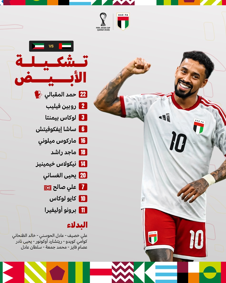 يحيى نادر على مقاعد البدلاء.. وعلي صالح يبدأ أساسياً