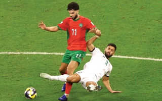 الصورة: المغرب يُنهي صمود &laquo;نسور قاسيون&raquo; بهدف نجم &laquo;عجمان&raquo; أزارو