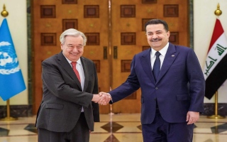 الصورة: غوتيريش يُعلن من بغداد انتهاء مهمة البعثة الأممية في العراق