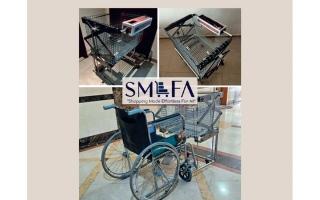 الصورة: طلبة يبتكرون عربة تسوّق ذكية تُتيح الدفع الذاتي