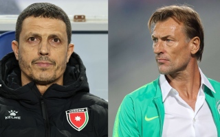 الصورة: رسالة من مدرب السعودية إلى جمال السلامي ومنتخب الأردن ويزن النعيمات