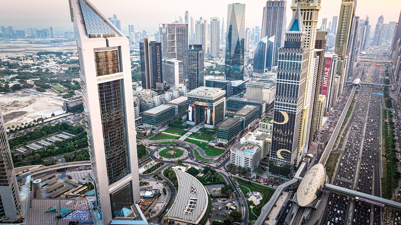 المواقع المتميّزة في دبي لاسيما مركز دبي المالي العالمي تستحوذ على أسعار إيجار مرتفعة. أرشيفية