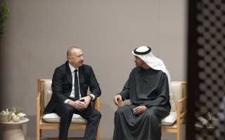 الصورة: رئيس الدولة ورئيس أذربيجان يبحثان العلاقات الثنائية