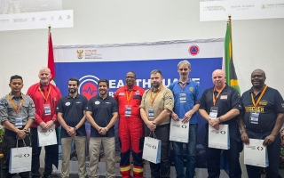 الصورة: فريق الإمارات للبحث والإنقاذ يختتم مشاركته في تمرين "الاستجابة للزلازل" بجنوب إفريقيا