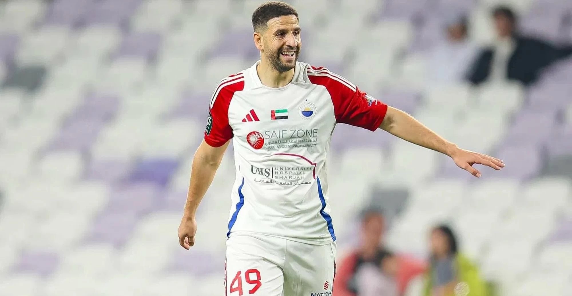 عملية جراحية للاعب الشارقة عادل تعرابت في البرتغال