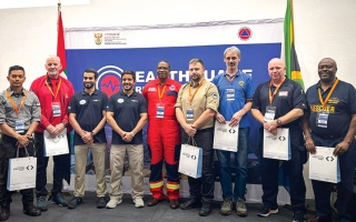 الصورة: &laquo;الإمارات للبحث والإنقاذ&raquo; يختتم مشاركته في تمرين &laquo;الاستجابة للزلازل&raquo; بجنوب إفريقيا