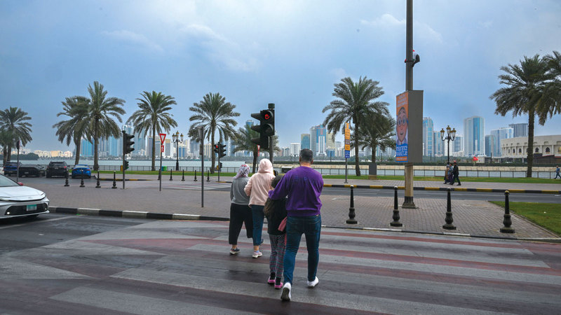 التوقف وسط الطريق للسماح بمرور المشاة خارج التوقيت النظامي يعرّض المشاة وقائدي السيارات للخطر. تصوير: أشوك فيرما