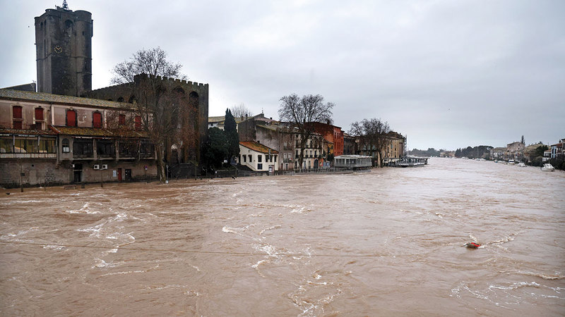 الأمطار التي هطلت على إقليم هيرولت خلال 3 أيام فقط&nbsp;تعادل هطول شهرين. إي.بي.إيه