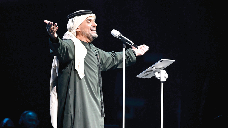 حسين الجسمي أحيا الجزء الثاني  من الأمسية.