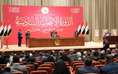 الصورة: البرلمان العراقي الجديد ينتخب هيبت الحلبوسي رئيسا له