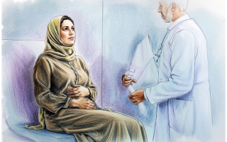 الصورة: &laquo;أم محمد&raquo; تحتاج إلى 70 ألف درهم لاستئصال أورام والتصاقات في المعدة والأمعاء