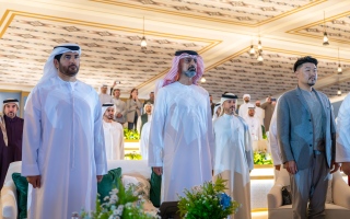 الصورة: عمار بن حميد يشهد انطلاق النسخة الـ 23 من بطولة عجمان لجمال الخيل العربية