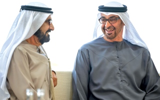 الصورة: محمد بن زايد: محمد بن راشد قائد استثنائي ملهم مسيرته حافلة بالإنجازات