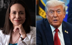 الصورة: ترامب يعلن أنه سيلتقي زعيمة المعارضة الفنزويلية "الأسبوع المقبل"