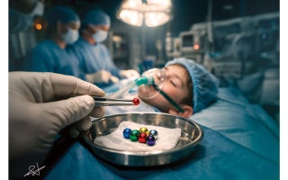 الصورة: &laquo;الكرات المغناطيسية&raquo; تهدد حياة الصغار بتلف الأمعاء.. و114 ابتلعوها خلال 10 سنوات