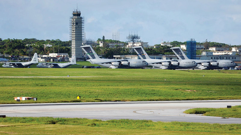 أميركا تهدف لنشر القوة الجوية عبر شبكة أوسع من القواعد لتقليل التعرّض لضربات الصواريخ الصينية. رويترز