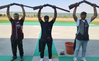 الصورة: محمد بن دلموك يتوّج بذهبية رماية التراب في مهرجان وحدات المساندة