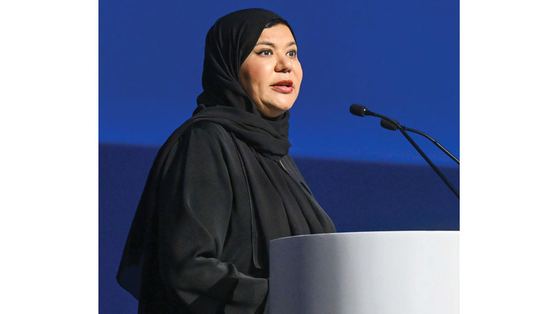 سناء سهيل خلال كلمتها في المنتدى. من المصدر