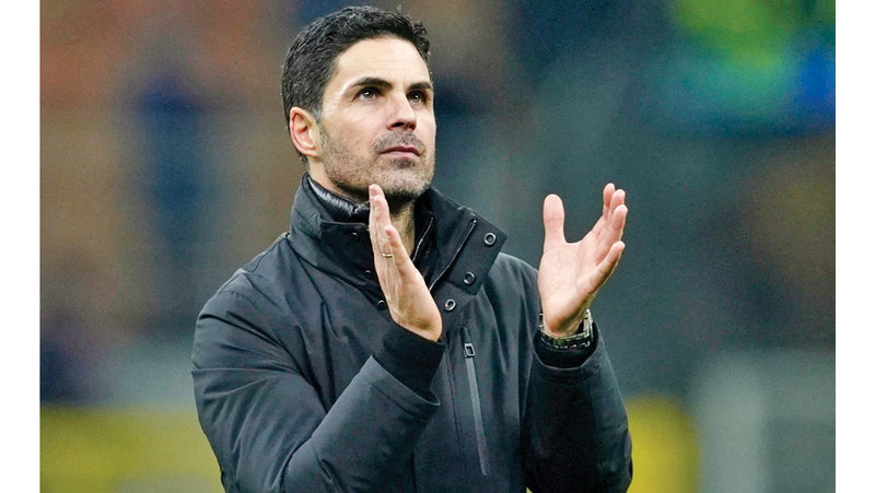 مدرب أرسنال ميكل أرتيتا. رويترز