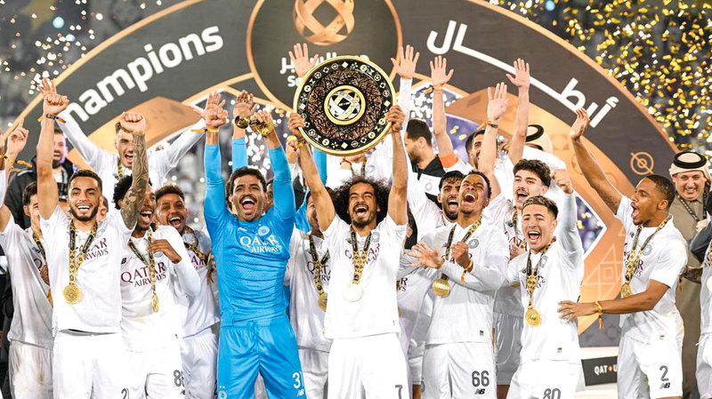 خلال تتويج فريق السد بدرع السوبر. من المصدر