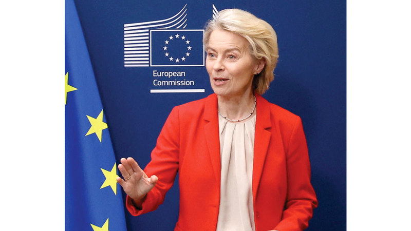 فون دير لاين ذكرت الحضور في دافوس بالفرص التي أتاحها انهيار نظام &laquo;بريتون وودز&raquo;. رويترز