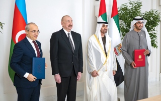 الصورة: بحضور رئيس الدولة ورئيس أذربيجان.. &laquo;XRG&raquo; توقّع صفقة الاستحواذ على حصة في شركة &laquo;ممر الغاز الجنوبي&raquo;