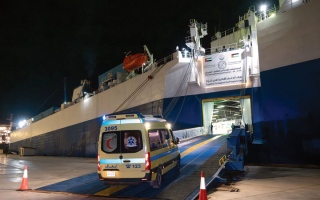 الصورة: المستشفى الإماراتي العائم في العريش يستقبل 10 حالات جديدة من غزة