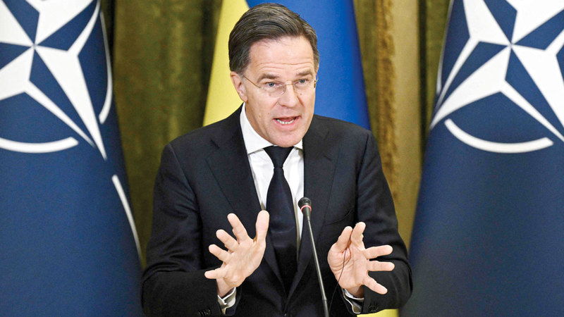 روته خاطب ترامب بـ&laquo;أبي&raquo; مختزلاً بذلك كرامة الدول الأعضاء الـ32 في &laquo;الناتو&raquo; بمجرد إيماءة خضوع. أ.ف.ب