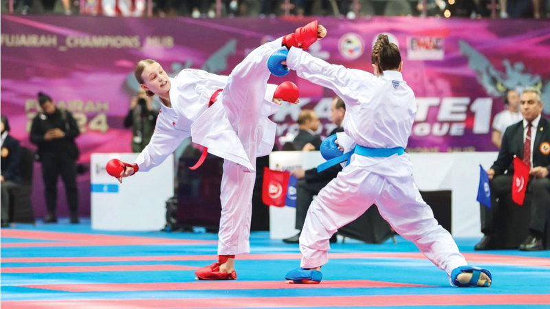 من النسخة الماضية لـ&laquo;الدوري العالمي لشباب الكاراتيه&raquo;. من المصدر